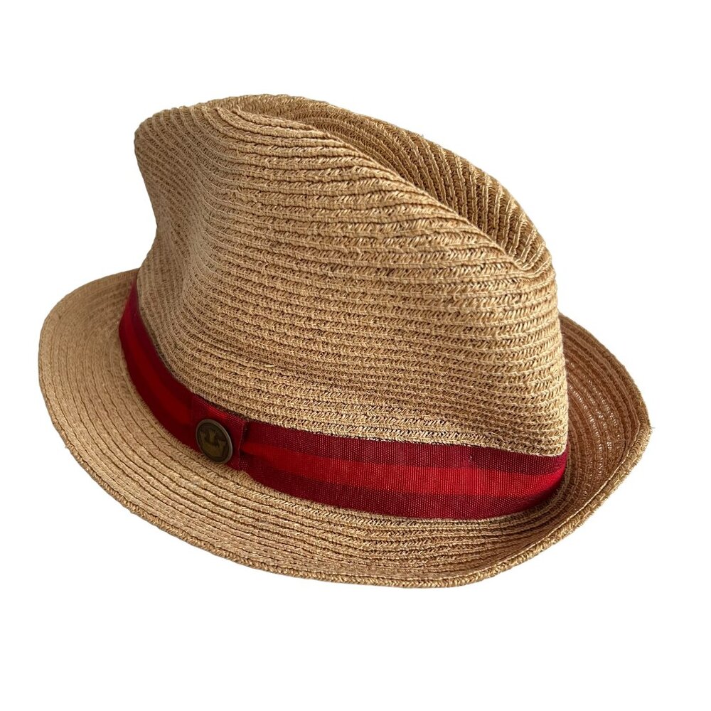 Goorin Bros straw fedora hat